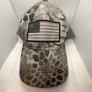 Outdoor Cap‎ Featuring The American Flag In Gray And Black Camo